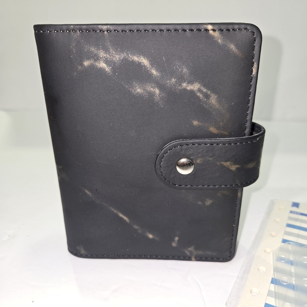 Pocket Budget Planner, Expense Tracker Daily Memo Notes. Black Marble Design New - Picture 9 of 11